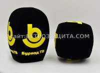 Windscreen for Shure SM58 microphone with Buryad TV logo