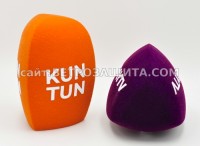 Microphone windscreen with KUN TUN logo