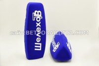 Windscreen for the Rode Reporter microphone with the Shelokhov TV logo