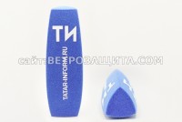Windscreen for microphone with TI Inform Agency logo