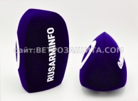 Wind shield for microphone with Rusarminfo logo