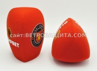 Wind protection for microphone with Olympbet logo
