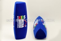 Windproof microphone with Kids media house logo