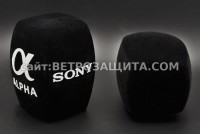Ветрозащита для микрофона Sony F-112 с логотипом Sony ALPHA