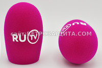 Ветрозащита для микрофона Sennheiser md46 с логотипом RU tv