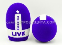 Windscreen for microphone Comica cvm-ws50 with Vysotka LIVE logo