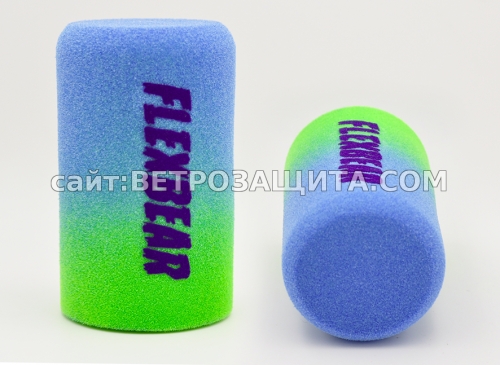 Wind shield for SM7 microphone with Flexbear logo