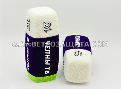 Wind protection for the Sennheiser MD 46 microphone with the Chelny TV Ветрозащита для микрофона Sennheiser MD 46 с логотипом Челны ТВ 24