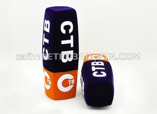 Wind protection for the Sennheiser MD 46 microphone with the STV logo