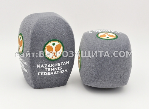 Ветрозащита для микрофона Sennheiser E 965 с логотипом Kazakhstan Tenn Wind protection for the Sennheiser E 965 microphone with the Kazakhsta