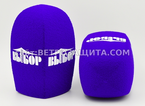 Ветрозащита для микрофона Sennheiser MD46 с логотипом Строительная ком Wind protection for the Sennheiser MD46 microphone with the logo of th
