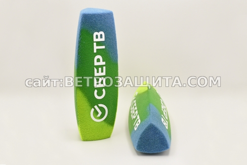 Windscreen for Sennheiser microphone with SBER TV logo