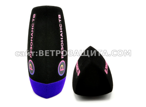 Ветрозащита для микрофона Sennheiser MD46 с логотипом Резонанс ТВ