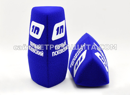 Ветрозащита для микрофона RODE TX-M2 с логотипом Первый Псковский