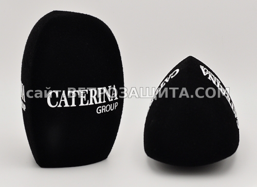Ветрозащита для микрофона Sennheiser MD46 с логотипом CATERINA group Wind protection for the Sennheiser MD46 microphone with the CATERINA g