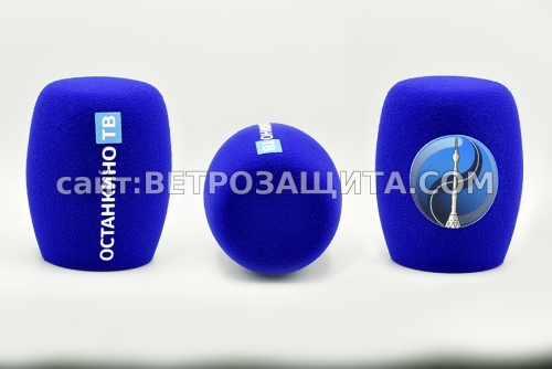 Windscreen for microphone Saramonic SR-HM4C with Ostankino TV logo