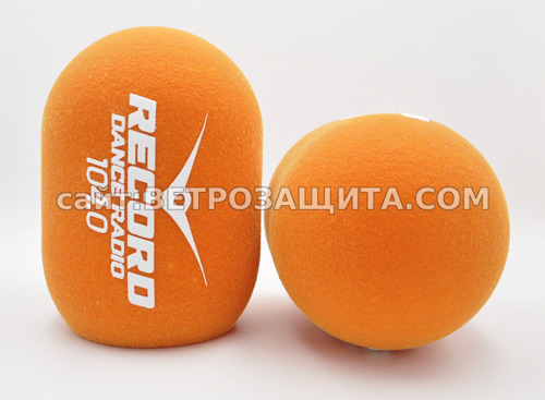 Ветрозащита для микрофона Shure SM7 с логотипом Record dancу radio 104
