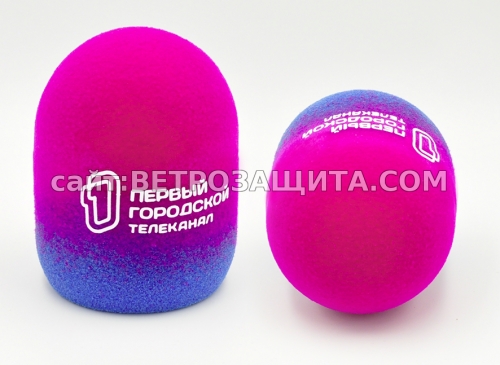 Windscreen for the Sennheiser skp-100 microphone with the logo of the Ветрозащита для микрофона Sennheiser skp-100 с логотипом Первый городс
