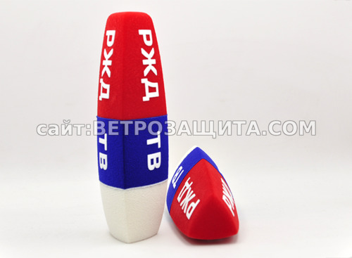 Ветрозащита для микрофона Audio-Technica AT897 с логотипом РЖД ТВ