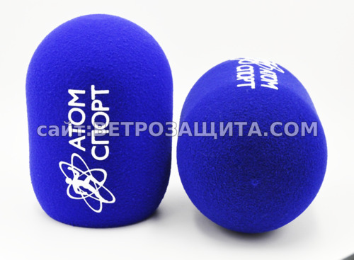 Ветрозащита для микрофона SHURE SM58 с логотипом АТОМ СПОРТ