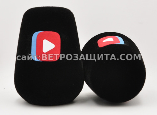 Ветрозащита для микрофона Sennheiser MD46 с логотипом ВК видео