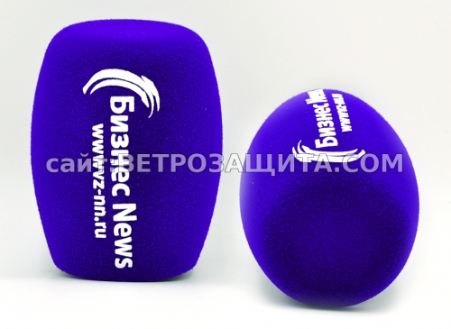 Ветрозащита для микрофона RODE Interview GO с логотипом Бизнес News