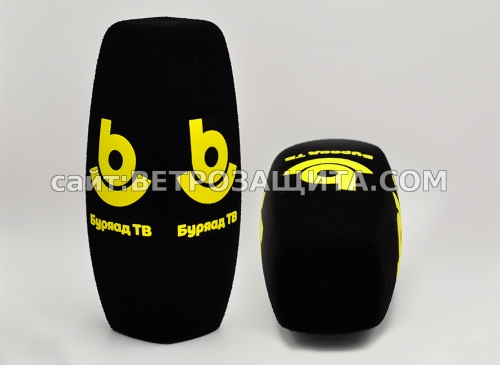 Ветрозащита для микрофона Sennheisr MD 46 с логотипом БуряадТВ