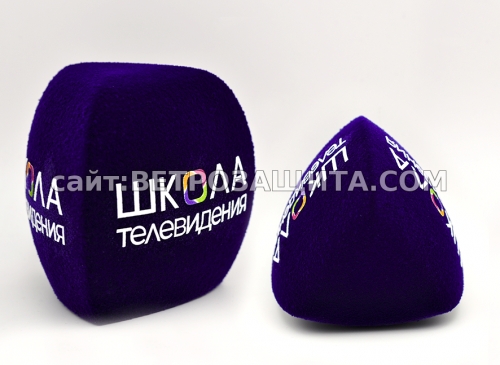 Wind protection for the microphone Rode Interview GO with the logo of Ветрозащита для микрофона Rode Interview GO с логотипом Школа Телевиде