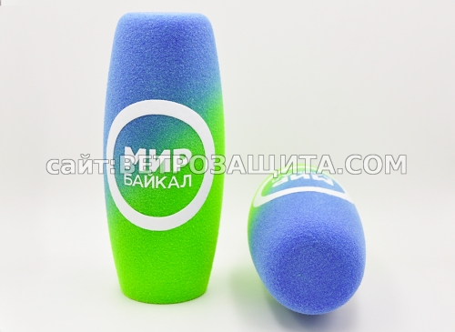 Ветрозащита для микрофона Sennheiser MKE 600 с логотипом МИР Байкал