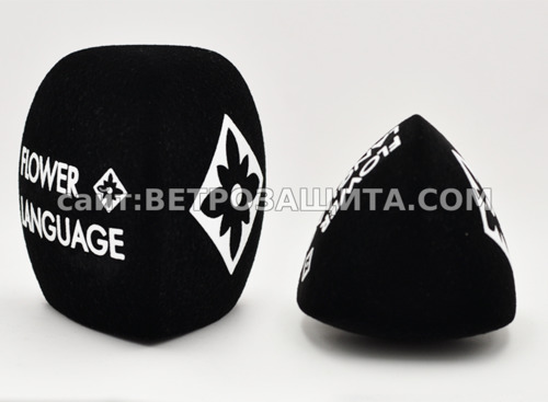 Ветрозащита для микрофона Rode Interview Go с логотипом Flowers Langua