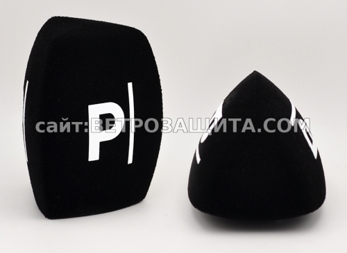 Wind shield for microphone with Post News logo