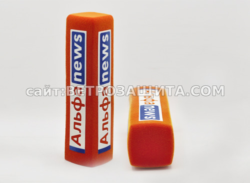 Ветрозащита для микрофона Comica HRM-S с логотипом Альфа NEWS