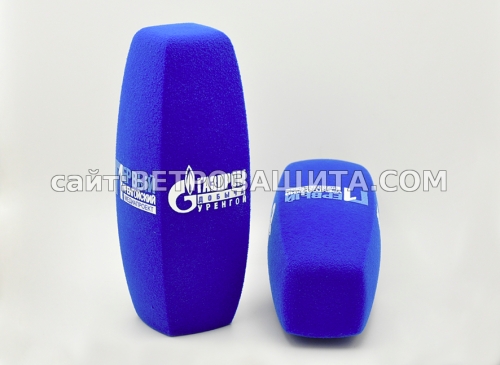 Ветрозащита модель X29 для микрофона Shure VP64A с логотипом Газпром Wind protection Model X29 for Shure VP64A microphone with Gazprom Uren