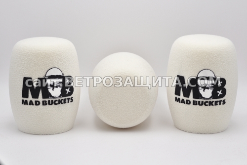 Ветрозащита для микрофона Shure SM58 с логотипом Mad Buckets, Windscre