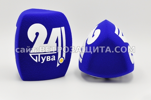 Windscreen for Sennheiser MD 42 microphone with Tuva 24 logo